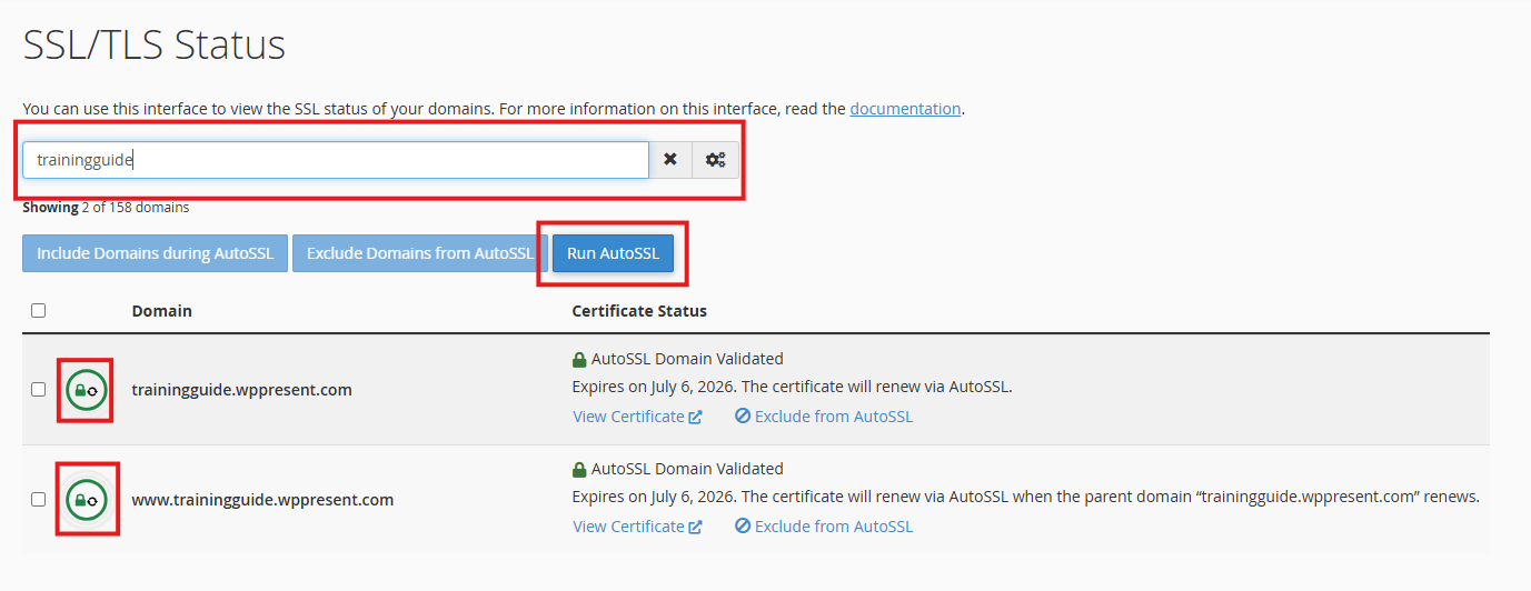WITH activated/installed SSL WITH activated/installed SS
